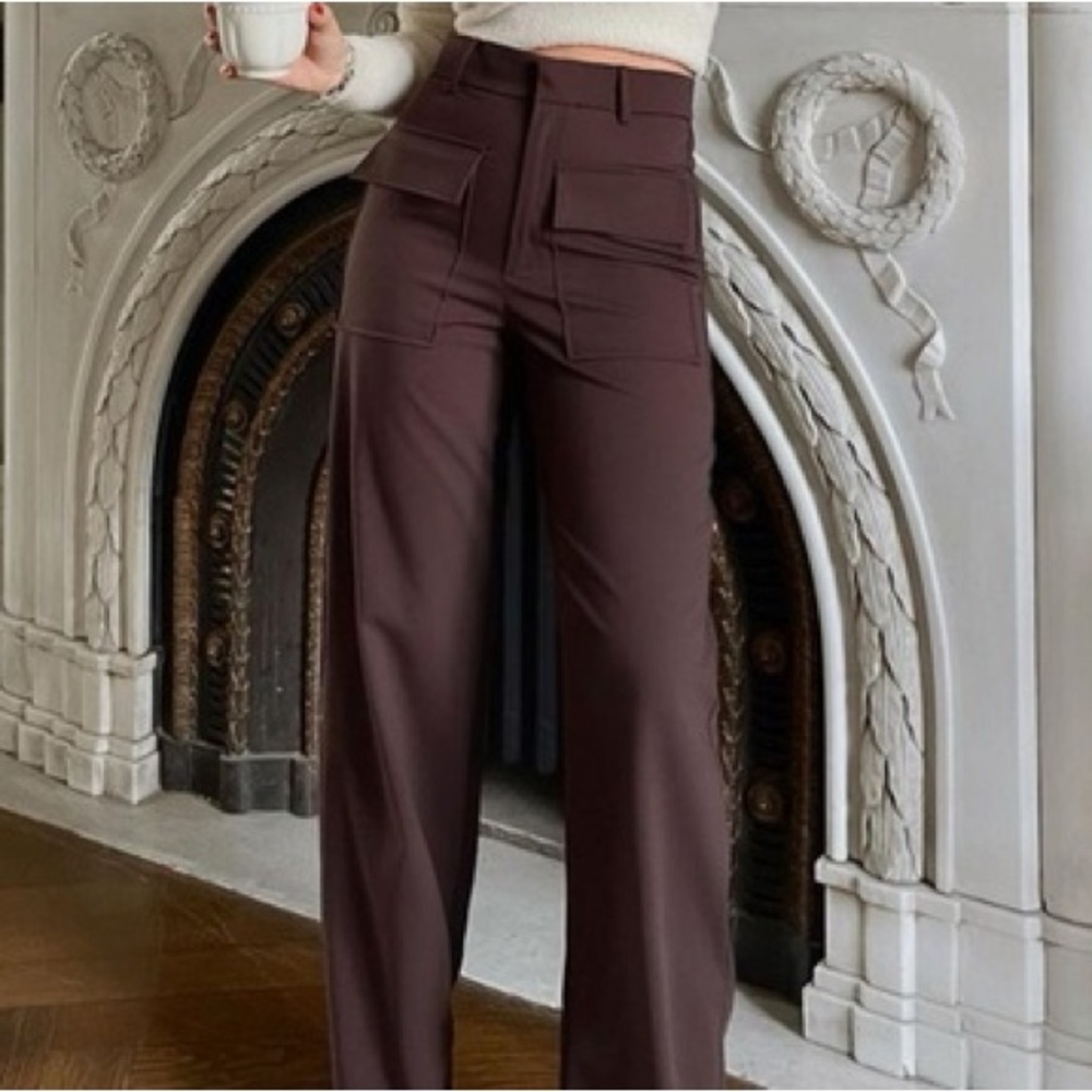 Zara Brown Tailored Trousers